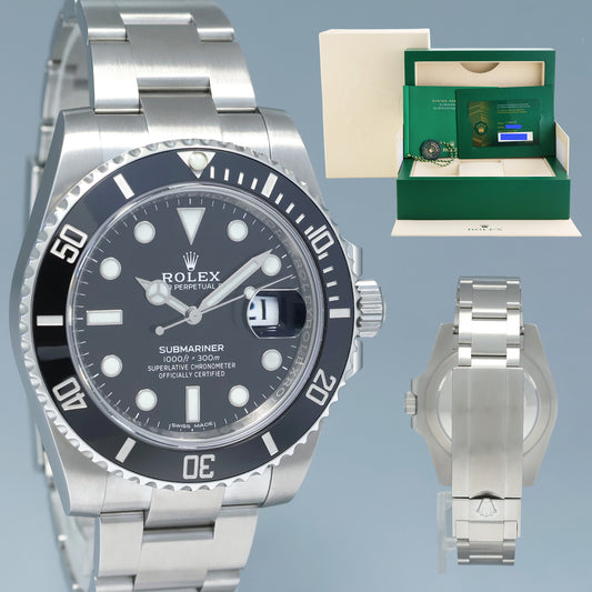2020 NEW PAPERS Rolex Submariner Date 116610 Steel Black Ceramic Bezel 40mm Watch