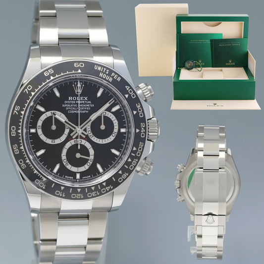 2024 NEW Rolex Daytona 126500LN Black Ceramic Steel 40mm Watch Box