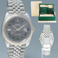 2023 Rolex DateJust 41 Wimbledon 41mm Slate Roman 126334 Steel Jubilee Fluted Watch