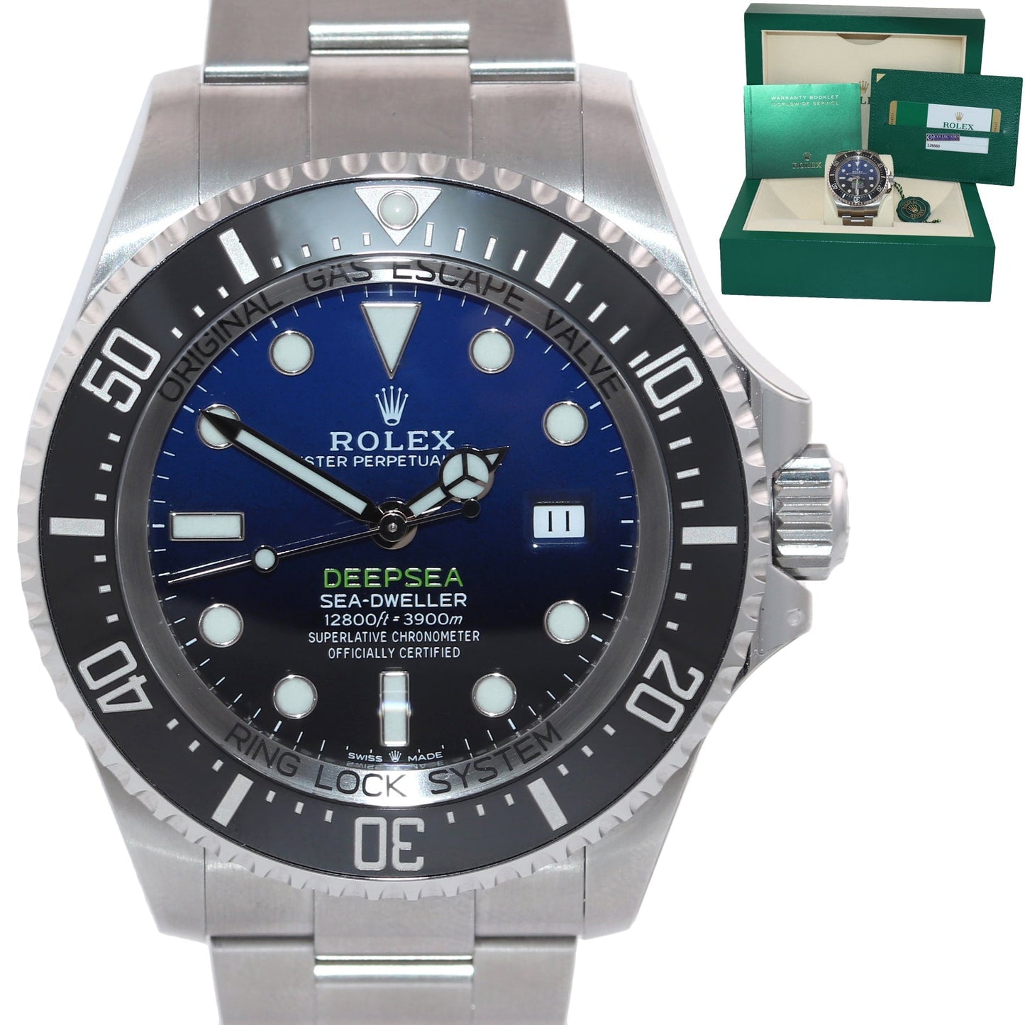 2019 PAPERS Rolex Sea-Dweller Deepsea James Cameron Blue 126660 44mm Watch