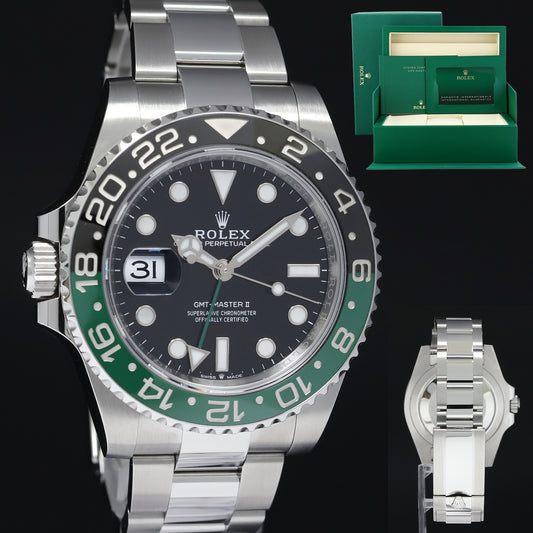 2026 NEW PAPERS Rolex 126720VTNR GMT-Master II Sprite Green Black Oyster Steel Watch