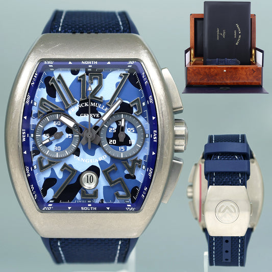 2025 Service MINT Franck Muller Vanguard Camo V45 CCDT TT MC BL No. 127 Watch