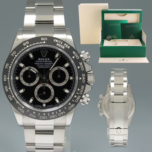 2022 MINT Rolex Daytona 116500 Black Dial Ceramic Steel 40mm Watch Box