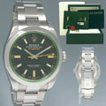 MINT PAPERS Rolex Milgauss Green Anniversary Orange Black 116400GV Steel Watch Box