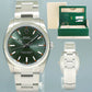 2019 PAPERS MINT Rolex Oyster Perpetual Green Oyster 114200 Watch Box