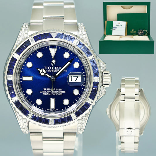 MINT PAPERS Rolex Yacht-Master 116622 Steel Diamond Blue 40mm Watch Box