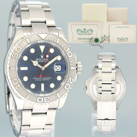 2025 CPO PAPERS MINT Rolex Yacht-Master 116622 Steel Platinum Blue Dial 40mm Watch Box