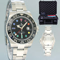 MINT Rolex 116710LN GMT Master II Steel Ceramic Black Venom Rainbow Dial 40mm Watch