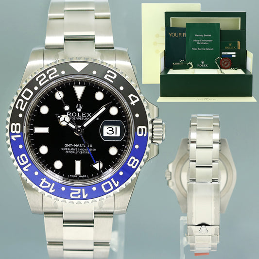 STICKERS NEW 2013 PAPERS Rolex 116710BLNR GMT Master II Steel Batman Blue Watch
