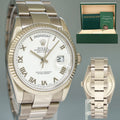 MINT Rolex President Day Date White Roman 118239 White Gold Oyster Watch Box