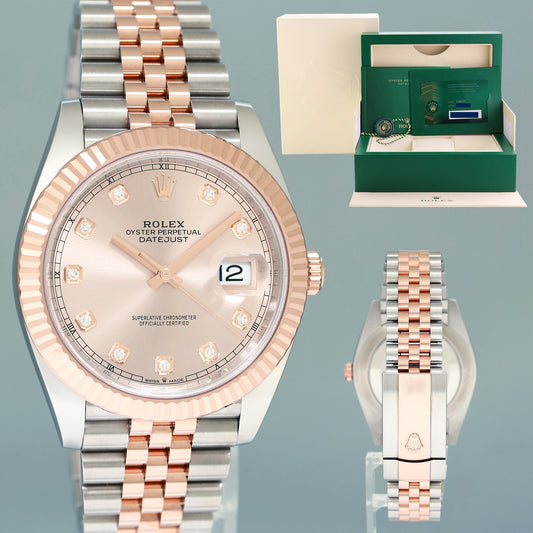 2025 NEW PAPERS Rolex DateJust 41 126331 Diamond Jubilee Rose Gold Two-Tone Watch