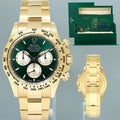 NEW 2025 PAPERS Rolex Daytona 126508 Green John Mayer Yellow Gold Chrono Watch Box