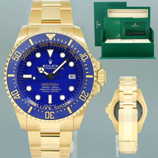 AUG 2025 NEW PAPERS Rolex Sea-Dweller Deepsea 44mm Yellow Gold 136668 Watch Box
