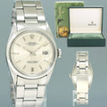 1970 Vintage Rolex DateJust 1600 Blue Silver Dial Stainless Steel 36mm Oyster Band Watch Box