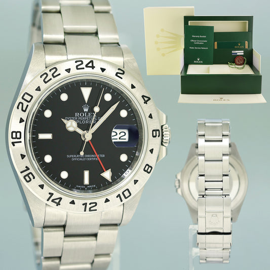 MINT 2008 PAPERS Rolex 16570 Black Steel 3186 Movement Explorer 40mm Watch Box