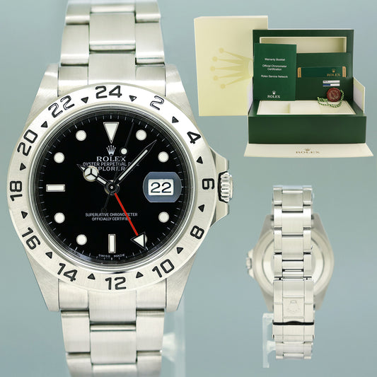 MINT 2008 PAPERS Rolex 16570 Black Steel 3186 Movement Explorer 40mm Watch Box