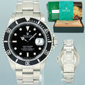 MINT Rolex Submariner Date Tritium 16610 Steel Black 40mm Oyster Watch Box