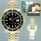 2023 RSC Papers Rolex GMT-Master II 2 16713 Two-Tone Yellow Jubilee Black Dial 40mm Watch Box
