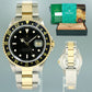 MINT Rolex GMT-Master II 16713 Black Two-Tone Yellow Gold and Steel Oyster Watch Box