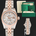 2015 MINT Rolex DateJust 179171 Meteorite Diamond Two-Tone Rose Gold Jubilee Watch