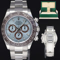 PAPERS 2025 RSC Rolex Daytona 116506 Platinum Glacier Ice Blue Ceramic Watch Box