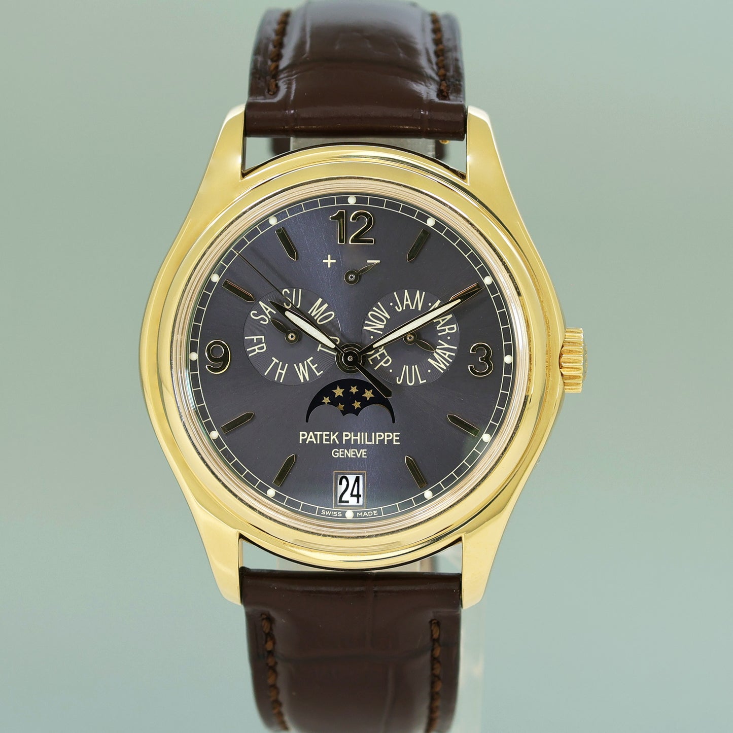 MINT Patek Philippe 5146J Yellow Gold Annual Calendar Slate 39mm Moon Watch Box