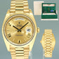 2021 PAPERS Rolex Day-Date 40 President 228238 Champagne Roman Yellow Gold Watch