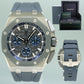NEW PAPERS Audemars Piguet Royal Oak Titanium Grey Blue 26420IO 43mm Chrono Watch
