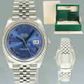 2022 MINT Rolex 126334 DateJust 41 41mm Blue Roman Jubilee Fluted Watch Box