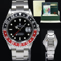 2005 PAPERS MINT Rolex 16710 GMT-Master II Coke Red Black Steel 40mm Watch Box