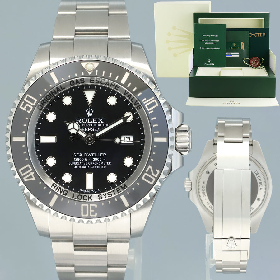 2012 PAPERS Rolex Sea-Dweller DEEPSEA 116660 Steel 44mm Black Ceramic Dive Watch