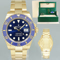 2024 NEW PAPERS Rolex Submariner Sunburst Blue Ceramic 126618 Yellow Gold Watch Box