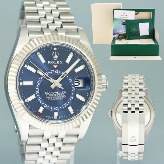 2026 RSC PAPERS Rolex 336934 Sky-Dweller Steel BLUE Jubilee Fluted 42mm Watch Box
