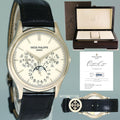 2012 PAPERS Patek Philippe 5140G 37mm White Gold Perpetual Grand Complication Watch