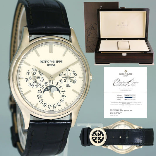 2012 PAPERS Patek Philippe 5140G 37mm White Gold Perpetual Grand Complication Watch