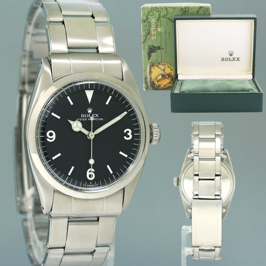 Rolex Oyster Perpetual Explorer 5504 Black Matte Steel 36mm Watch