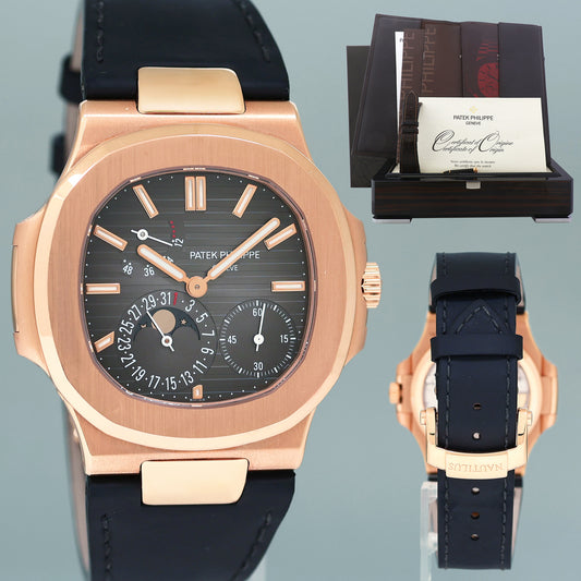 MINT PAPERS Patek Philippe Nautilus Moonphase Rose Gold 5712R Rubber Watch Box