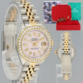 Diamond Ladies Rolex DateJust 26mm 6917 Two Tone Gold Mother of Pearl Jubilee Watch