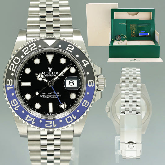 2025 NEW PAPERS Rolex GMT Master II Batman Blue Jubilee 126710 BLNR Watch Box