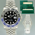 2025 NEW PAPERS 126710 BLNR Rolex GMT Master II Batman Blue Jubilee Stainless Steel Watch