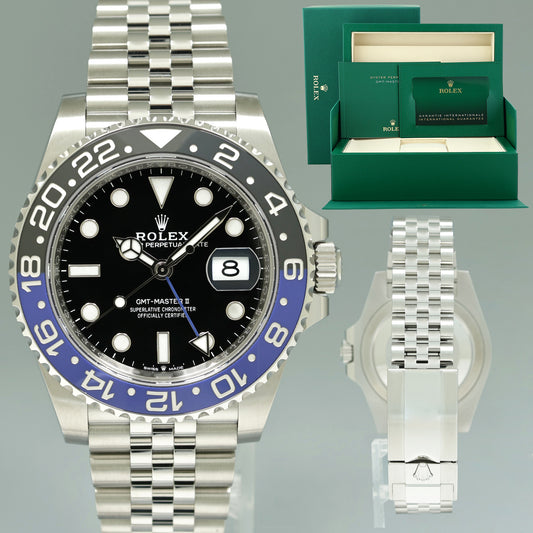 September 2025 NEW PAPERS 126710 BLNR Rolex GMT Master II Batman Blue Jubilee Watch