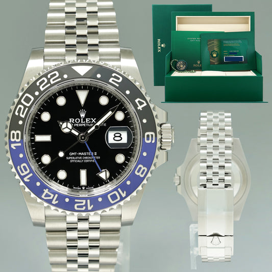 SEPT 2026 NEW PAPERS 126710 BLNR Rolex GMT Master II Batman Blue Jubilee Steel Watch