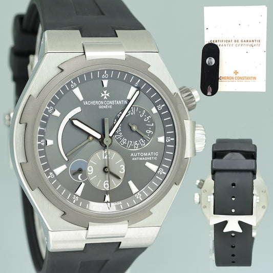 2016 PAPERS Vacheron Constantin Overseas 47450 Grey 42mm Titanium Dual Time Watch
