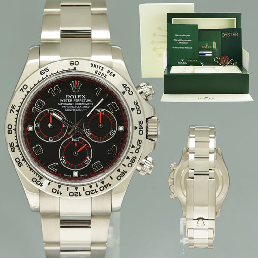 MINT PAPERS Rolex Daytona Black Racing Dial 116509 White Gold 40mm Watch Box