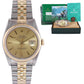 MINT Rolex DateJust 16233 Two Tone Gold Jubilee Champagne Bezel Watch