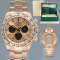 2021 MINT Rolex Daytona Cosmograph Rose Gold Sundust Panda 116505 Chrono Watch Box