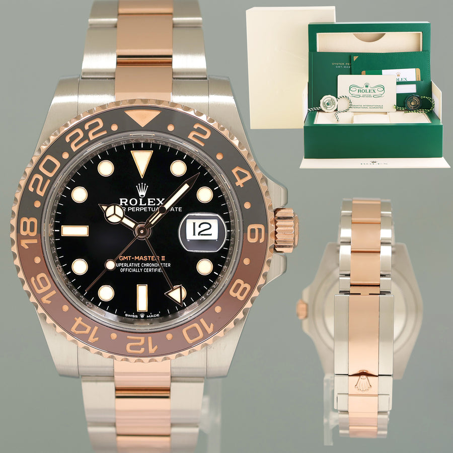 2024 Rolex CPO Papers Rolex GMT Master II Root Beer Rose Gold 126711 CHNR Watch
