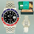 MINT Rolex GMT-Master 2 Pepsi Blue Red Jubilee 40mm Steel 16710 Watch Box