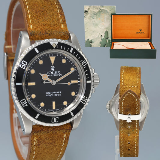 Rolex Submariner 5513 Matte Patina Dial 40mm Steel Oyster Watch Box