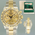 2022 MINT 116503 Rolex Daytona Two Tone Yellow Gold Champagne Diamond Watch